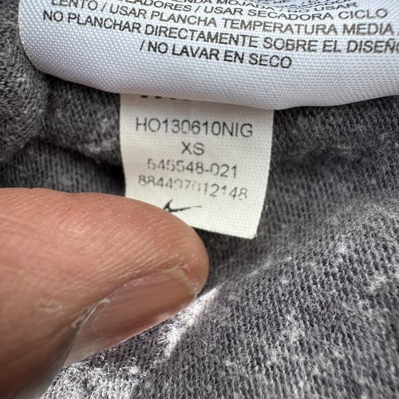 Nike Sweater Womens XS Gray Swoosh Logo Crewneck Pullover Organic Cotton Blend - Picture 7 of 7